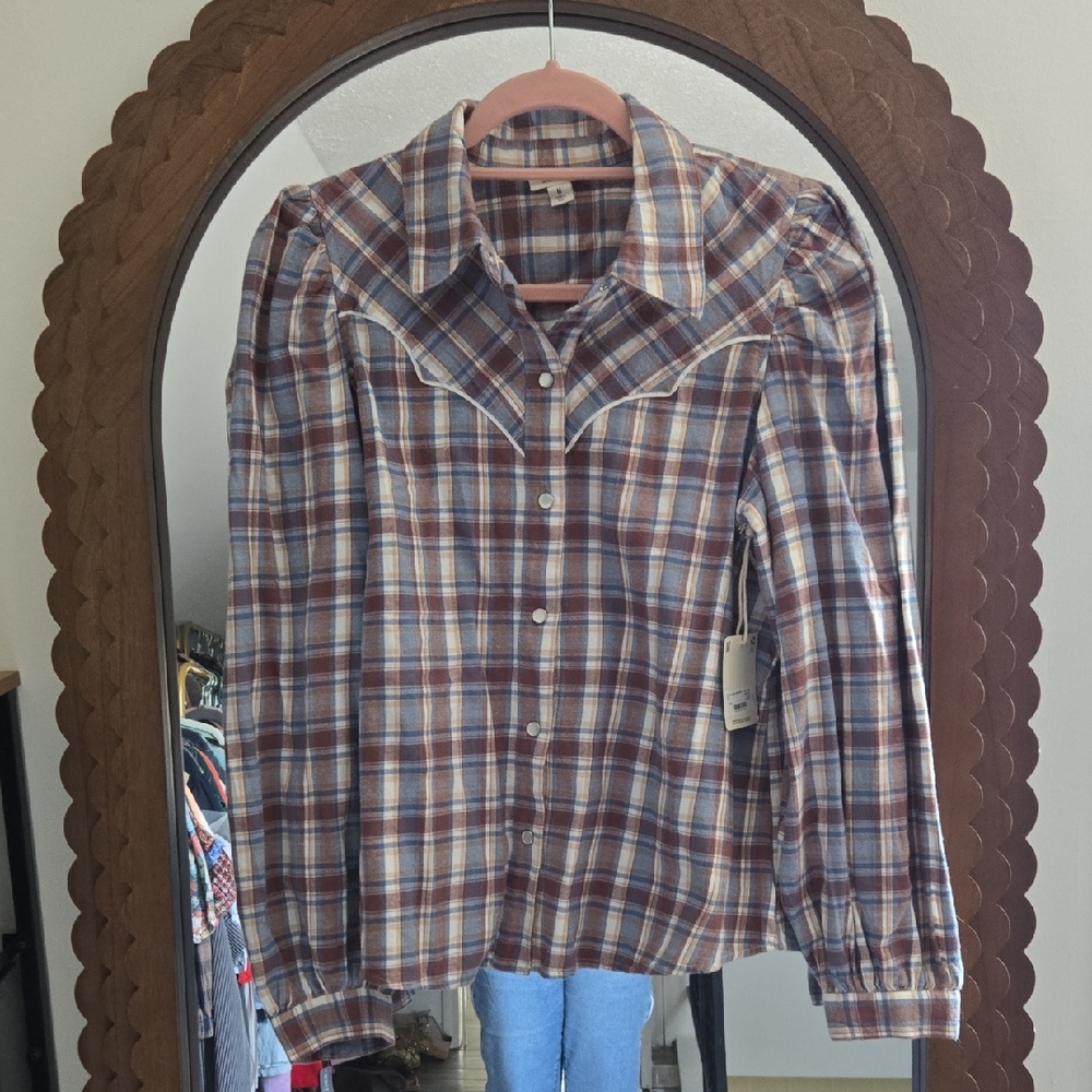 Snap Button Western Look Top